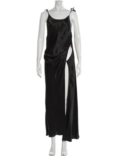 Pre-owned Acne Studios Scoop Neck Long Dress In Black