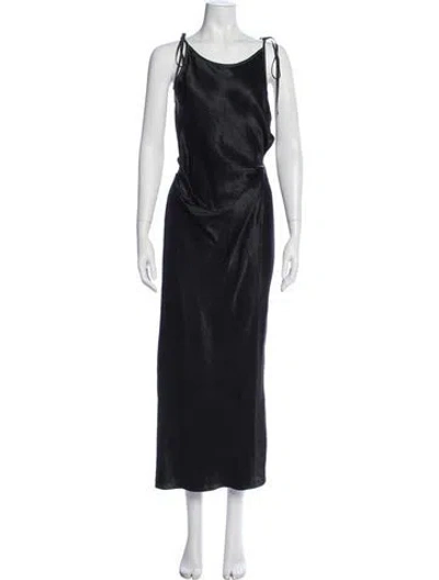 Pre-owned Acne Studios Scoop Neck Long Dress In Black