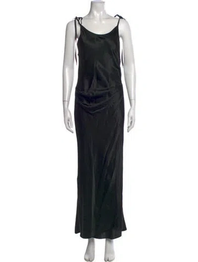 Pre-owned Acne Studios Scoop Neck Long Dress In Black