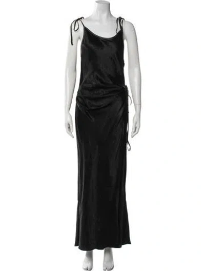 Pre-owned Acne Studios Scoop Neck Long Dress In Black