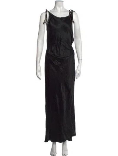 Pre-owned Acne Studios Scoop Neck Long Dress In Black