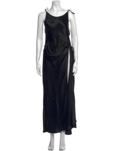 Pre-owned Acne Studios Scoop Neck Long Dress In Black