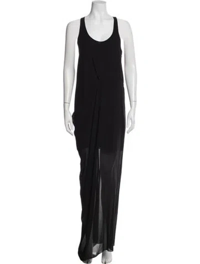 Pre-owned Acne Studios Scoop Neck Long Dress In Black