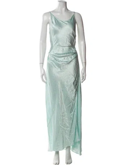 Pre-owned Acne Studios Scoop Neck Long Dress In Blue