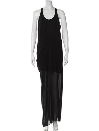 Pre-owned Acne Studios Scoop Neck Long Dress In Gray