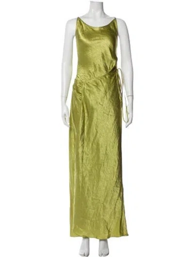Pre-owned Acne Studios Scoop Neck Long Dress In Green