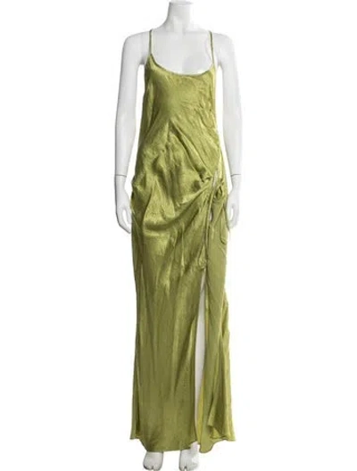 Pre-owned Acne Studios Scoop Neck Long Dress In Green