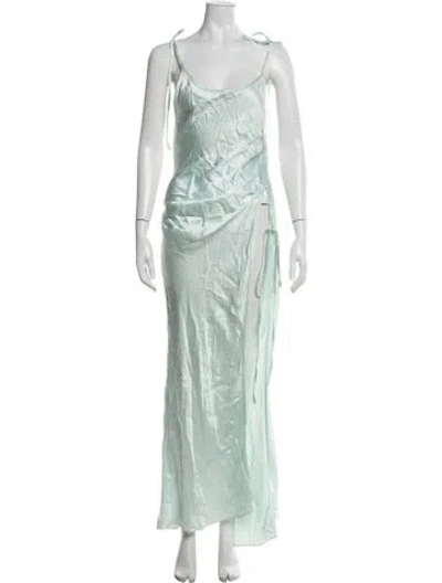 Pre-owned Acne Studios Scoop Neck Long Dress In Green