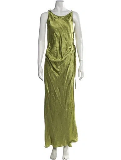 Pre-owned Acne Studios Scoop Neck Long Dress In Green