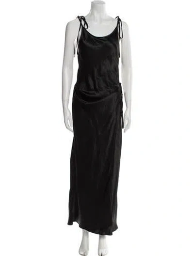 Pre-owned Acne Studios Scoop Neck Long Dress W/ Tags In Black