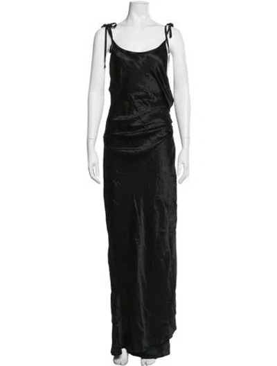 Pre-owned Acne Studios Scoop Neck Long Dress W/ Tags In Black