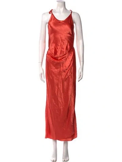 Pre-owned Acne Studios Scoop Neck Long Dress W/ Tags In Orange