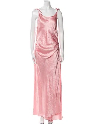 Pre-owned Acne Studios Scoop Neck Long Dress W/ Tags In Pink