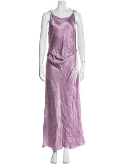 Pre-owned Acne Studios Scoop Neck Long Dress W/ Tags In Purple