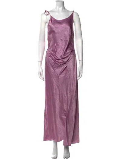 Pre-owned Acne Studios Scoop Neck Long Dress W/ Tags In Purple