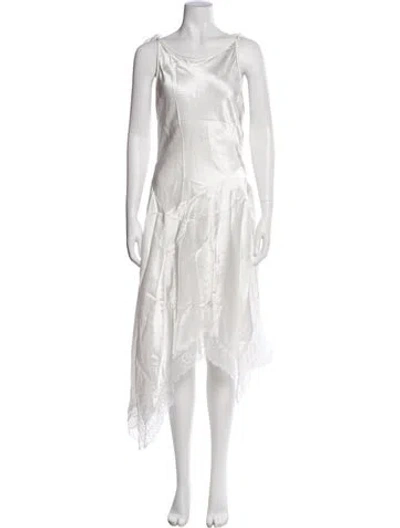 Pre-owned Acne Studios Scoop Neck Long Dress W/ Tags In White