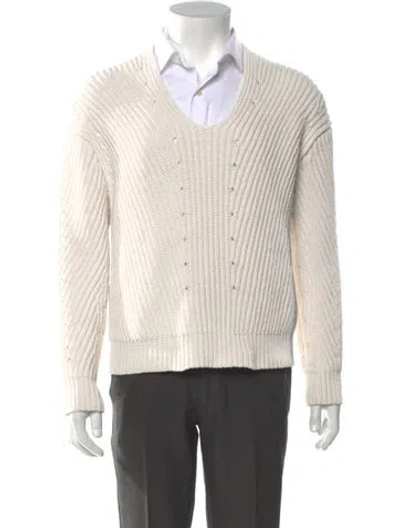 Pre-owned Acne Studios Scoop Neck Long Sleeve Pullover In Neutral