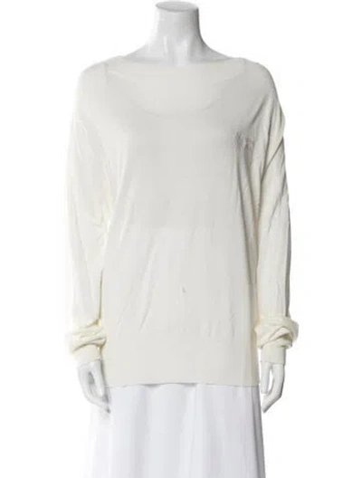 Pre-owned Acne Studios Scoop Neck Long Sleeve Sweatshirt In Neutral