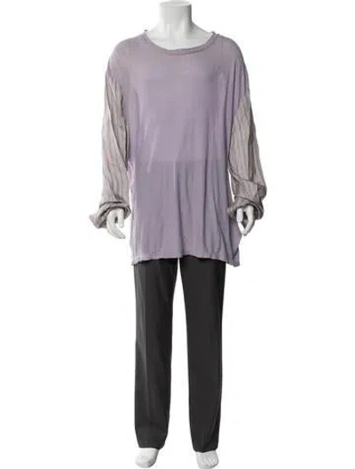Pre-owned Acne Studios Scoop Neck Long Sleeve T-shirt In Purple