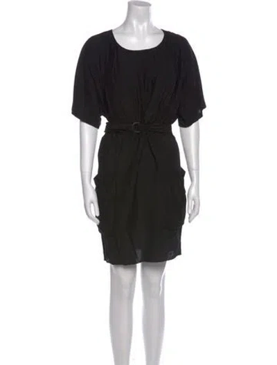 Pre-owned Acne Studios Scoop Neck Mini Dress In Black