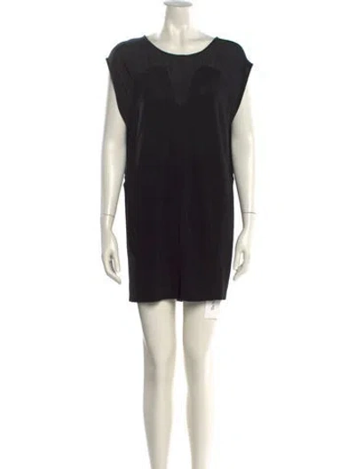 Pre-owned Acne Studios Scoop Neck Mini Dress In Black