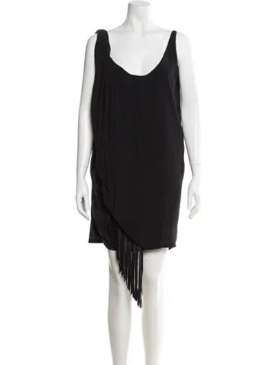 Pre-owned Acne Studios Scoop Neck Mini Dress In Black