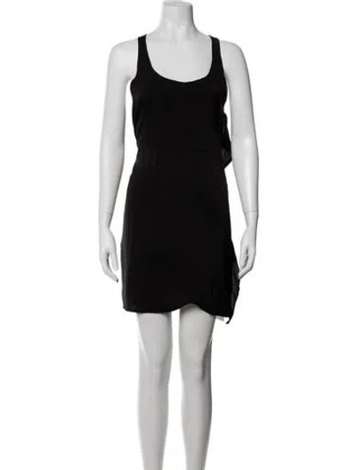 Pre-owned Acne Studios Scoop Neck Mini Dress In Black