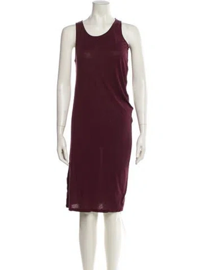 Pre-owned Acne Studios Scoop Neck Mini Dress In Burgundy