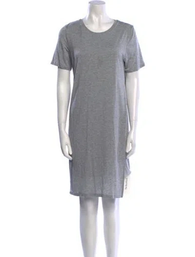 Pre-owned Acne Studios Scoop Neck Mini Dress In Gray