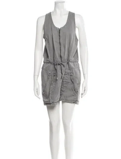 Pre-owned Acne Studios Scoop Neck Mini Dress In Gray