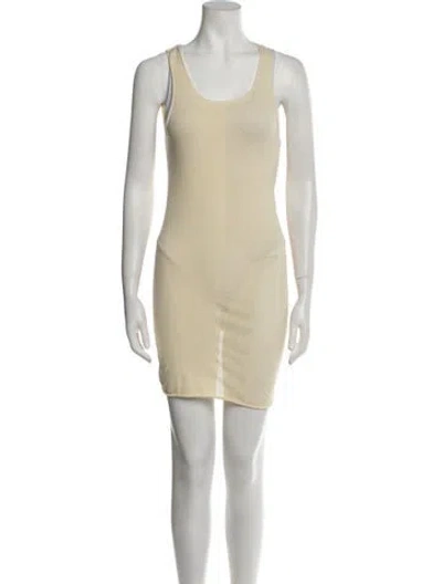 Pre-owned Acne Studios Scoop Neck Mini Dress In Neutral