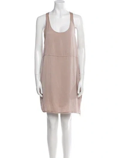 Pre-owned Acne Studios Scoop Neck Mini Dress In Neutral