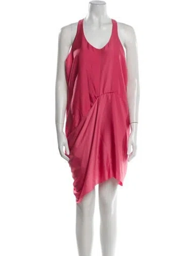 Pre-owned Acne Studios Scoop Neck Mini Dress In Pink