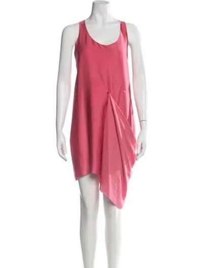 Pre-owned Acne Studios Scoop Neck Mini Dress In Pink
