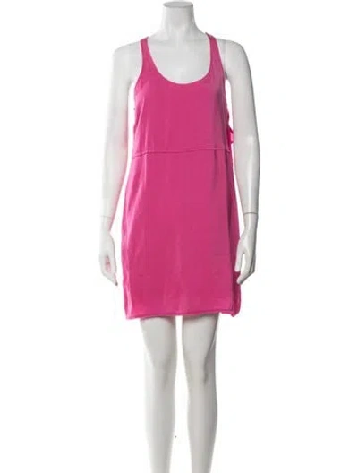 Pre-owned Acne Studios Scoop Neck Mini Dress In Pink