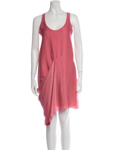 Pre-owned Acne Studios Scoop Neck Mini Dress In Pink