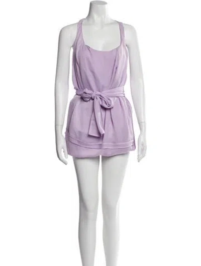 Pre-owned Acne Studios Scoop Neck Mini Dress In Purple