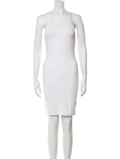 Pre-owned Acne Studios Scoop Neck Mini Dress In White