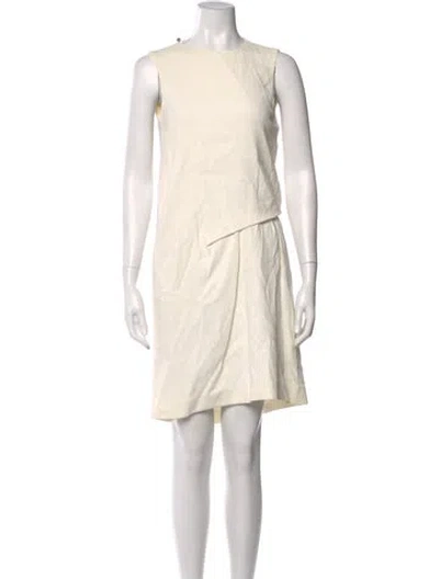 Pre-owned Acne Studios Scoop Neck Mini Dress In White