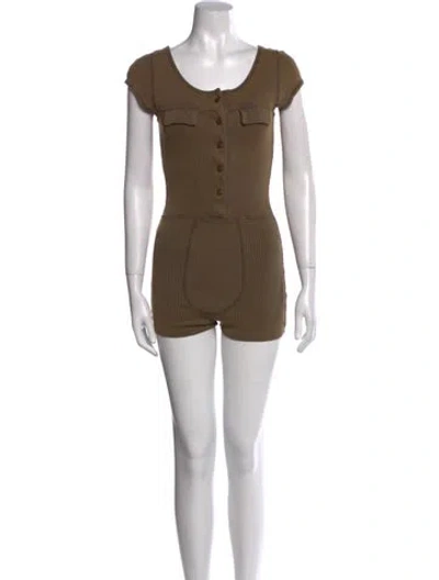 Pre-owned Acne Studios Scoop Neck Romper In Brown