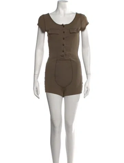 Pre-owned Acne Studios Scoop Neck Romper In Neutrals