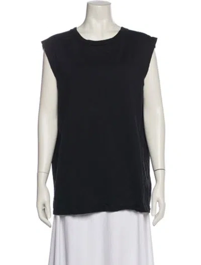 Pre-owned Acne Studios Scoop Neck Short Sleeve Tank Top In Black