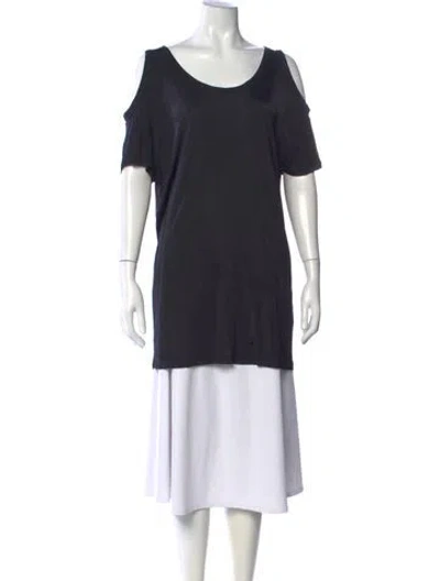 Pre-owned Acne Studios Scoop Neck Short Sleeve Top In Black