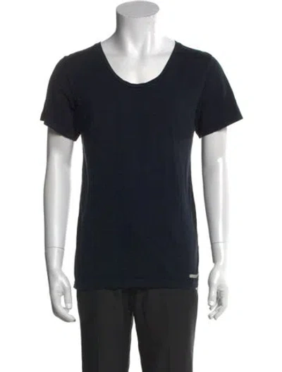 Pre-owned Acne Studios Scoop Neck Short Sleeve T-shirt In Black