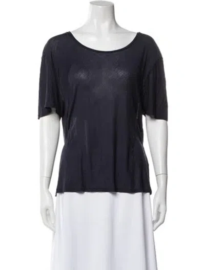 Pre-owned Acne Studios Scoop Neck Short Sleeve T-shirt In Blue