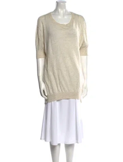 Pre-owned Acne Studios Scoop Neck Short Sleeve Tunic In Neutral