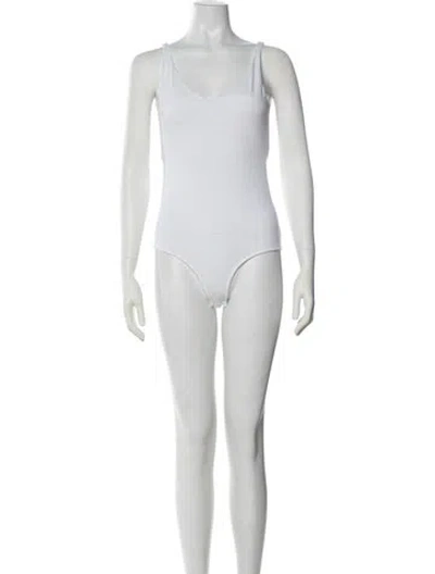 Pre-owned Acne Studios Scoop Neck Sleeveless Bodysuit In Neutral