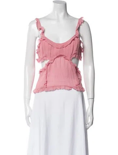 Pre-owned Acne Studios Scoop Neck Sleeveless Crop Top W/ Tags In White