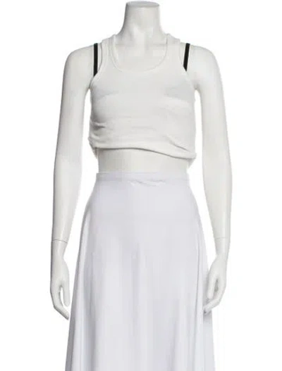 Pre-owned Acne Studios Scoop Neck Sleeveless Crop Top In White