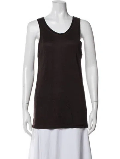 Pre-owned Acne Studios Scoop Neck Sleeveless Top In Brown